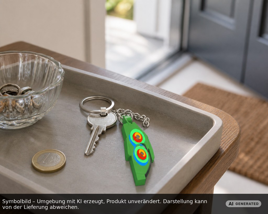 Chiphalter mit 1€-Chip "Haus" als Werbeartikel mit Logo bedrucken