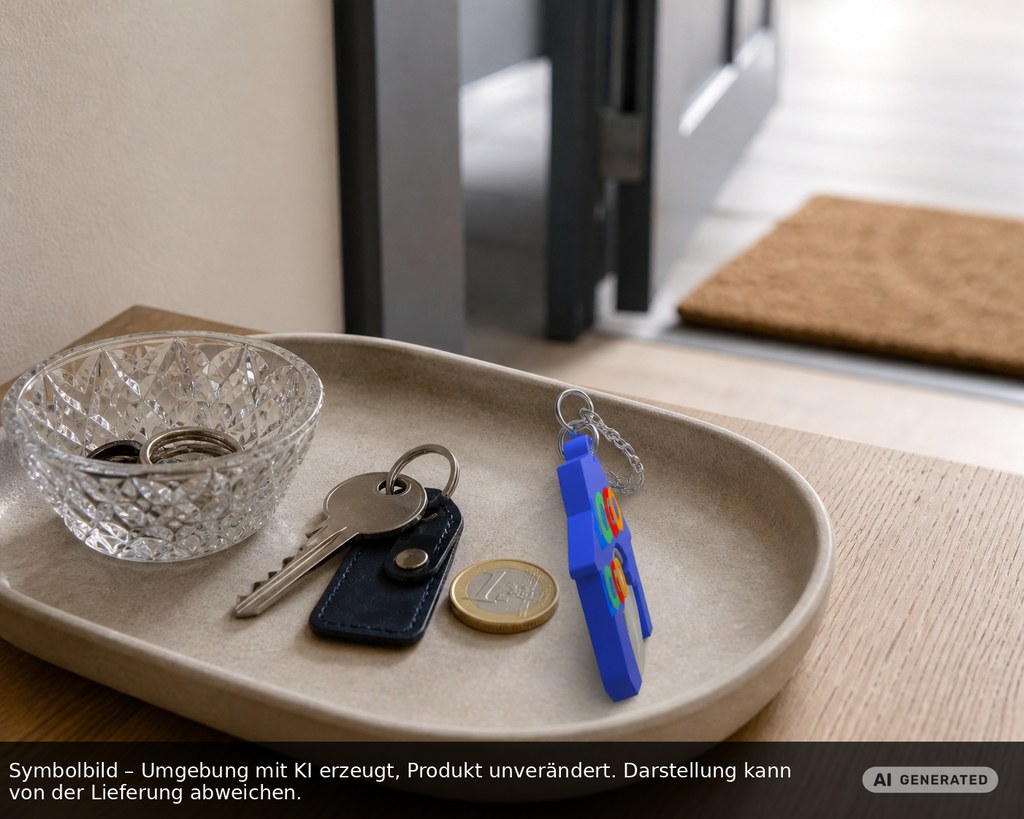 Chiphalter mit 1€-Chip "Haus" als Werbeartikel mit Logo bedrucken