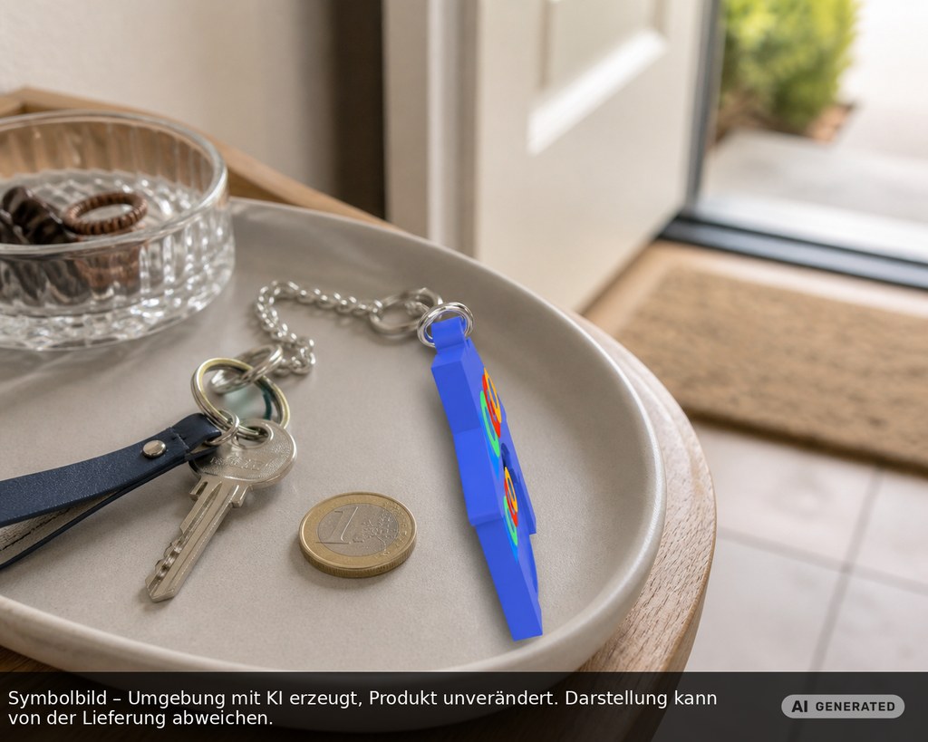 Chiphalter mit 1€-Chip "Haus" als Werbeartikel mit Logo bedrucken