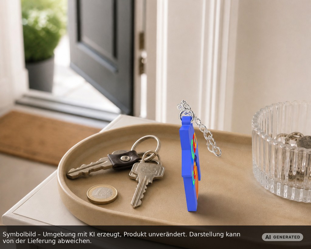 Chiphalter mit 1€-Chip "Haus" als Werbeartikel mit Logo bedrucken
