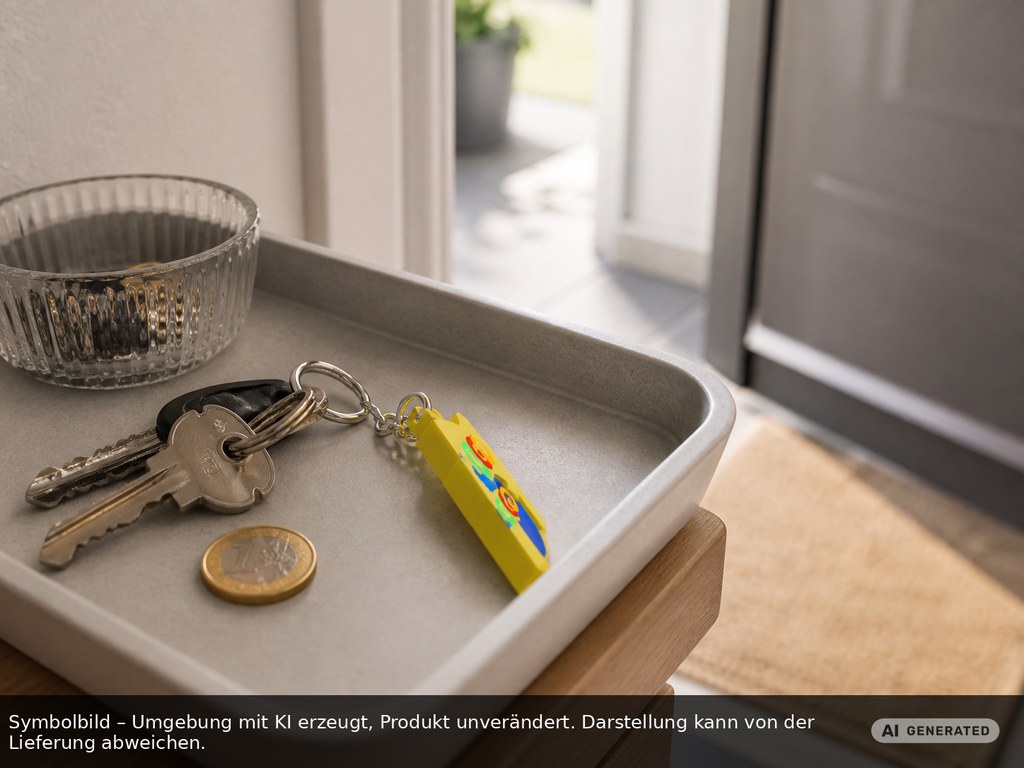 Chiphalter mit 1€-Chip "Haus" als Werbeartikel mit Logo bedrucken