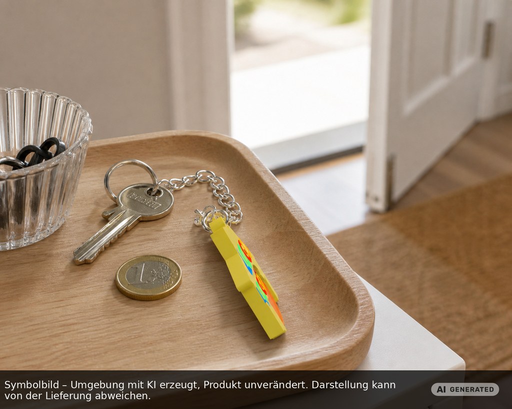 Chiphalter mit 1€-Chip "Haus" als Werbeartikel mit Logo bedrucken