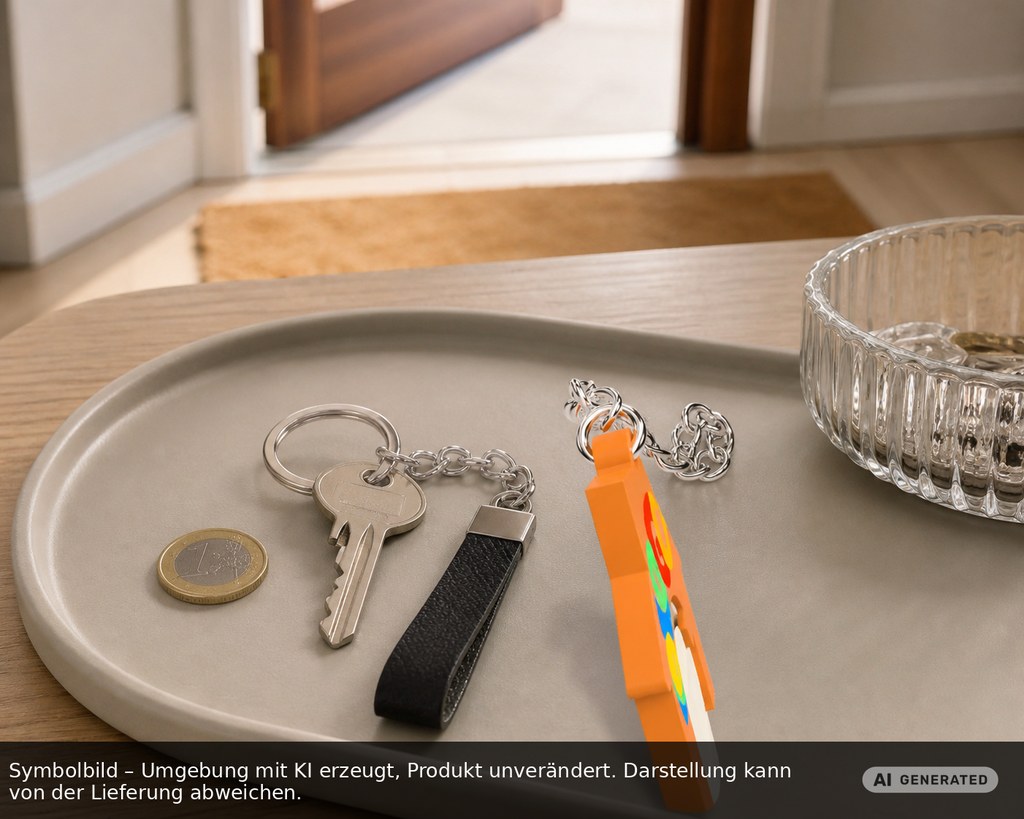 Chiphalter mit 1€-Chip "Haus" als Werbeartikel mit Logo bedrucken