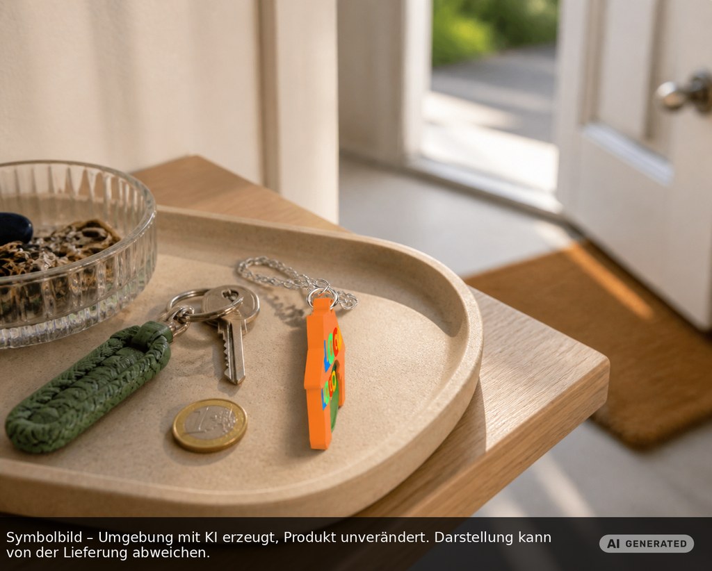 Chiphalter mit 1€-Chip "Haus" als Werbeartikel mit Logo bedrucken
