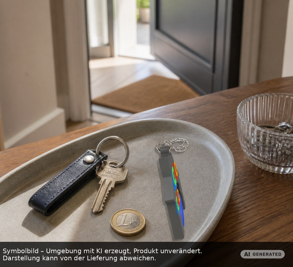 Chiphalter mit 1€-Chip "Haus" als Werbeartikel mit Logo bedrucken