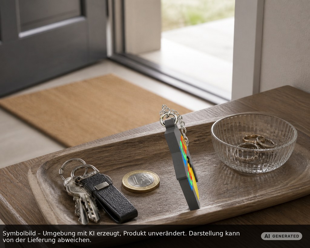 Chiphalter mit 1€-Chip "Haus" als Werbeartikel mit Logo bedrucken