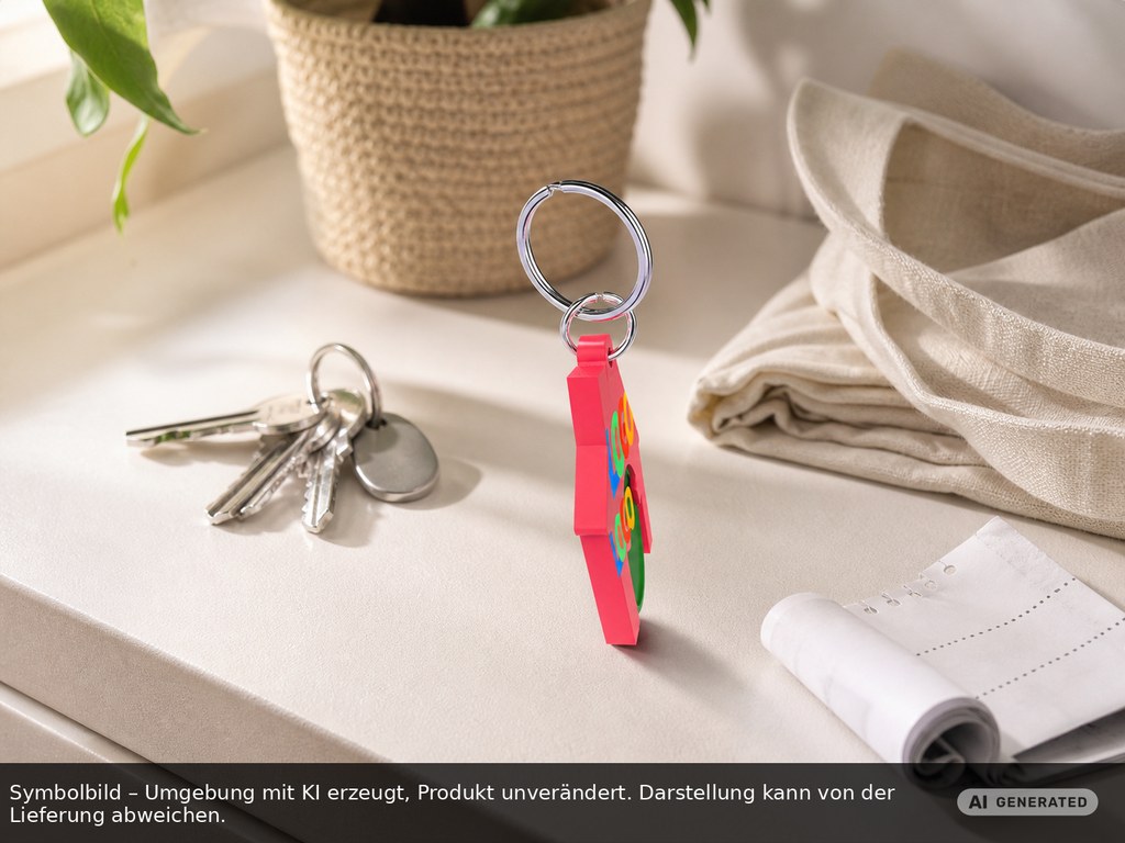 Chiphalter mit 1€-Chip "Haus" als Werbeartikel mit Logo bedrucken