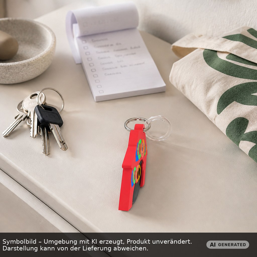 Chiphalter mit 1€-Chip "Haus" als Werbeartikel mit Logo bedrucken