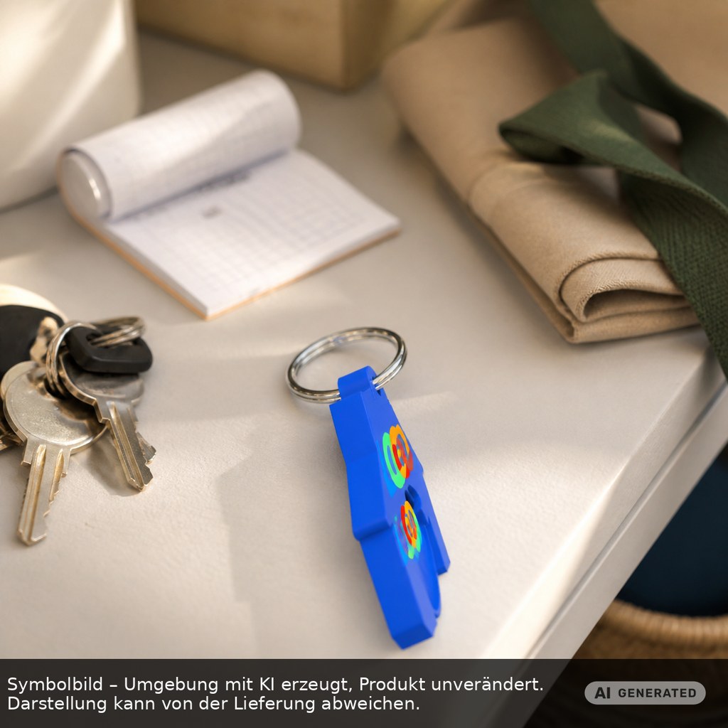 Chiphalter mit 1€-Chip "Haus" als Werbeartikel mit Logo bedrucken