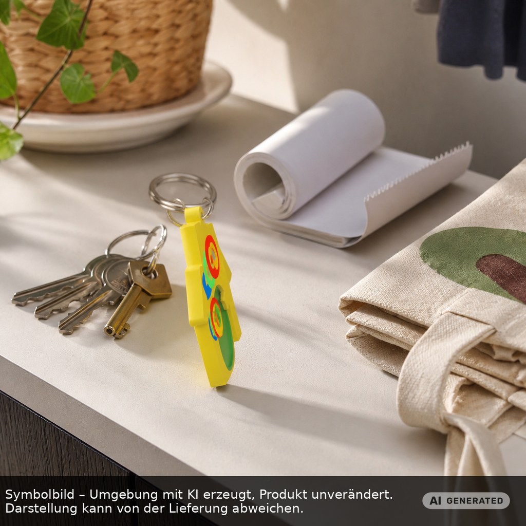 Chiphalter mit 1€-Chip "Haus" als Werbeartikel mit Logo bedrucken