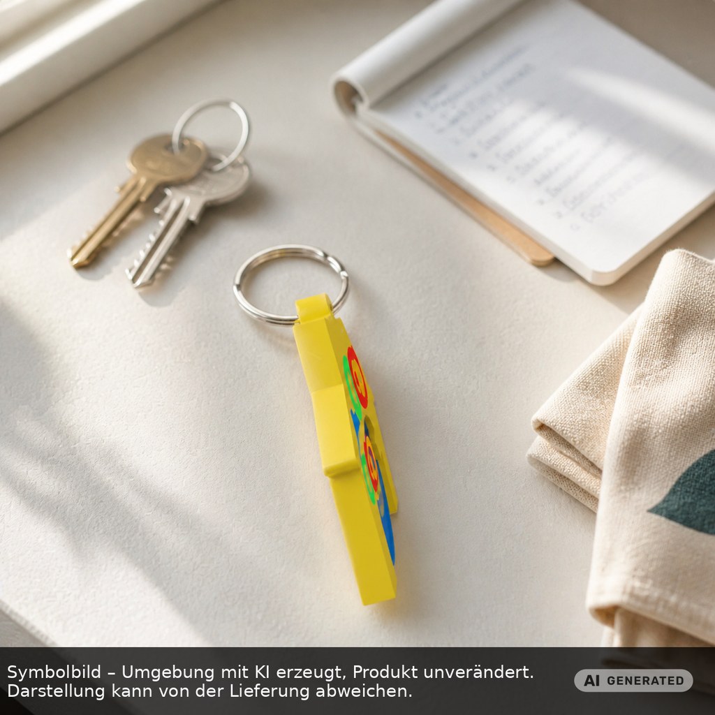 Chiphalter mit 1€-Chip "Haus" als Werbeartikel mit Logo bedrucken