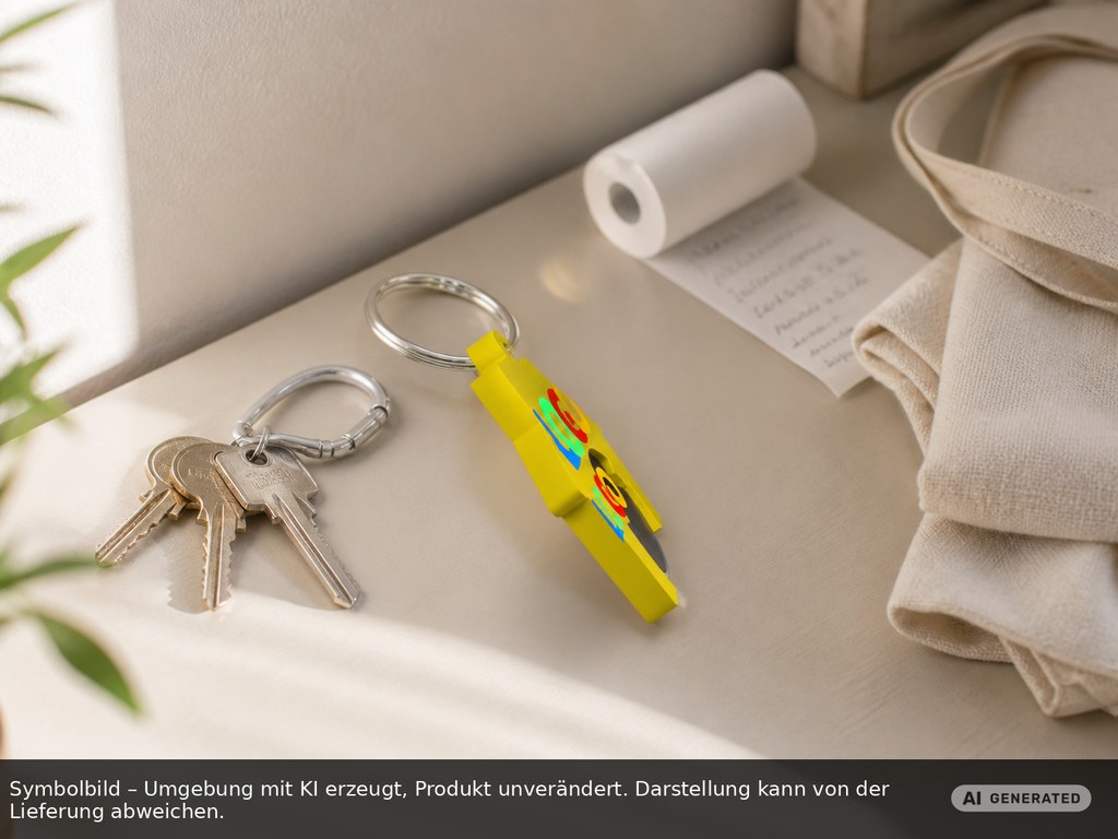 Chiphalter mit 1€-Chip "Haus" als Werbeartikel mit Logo bedrucken