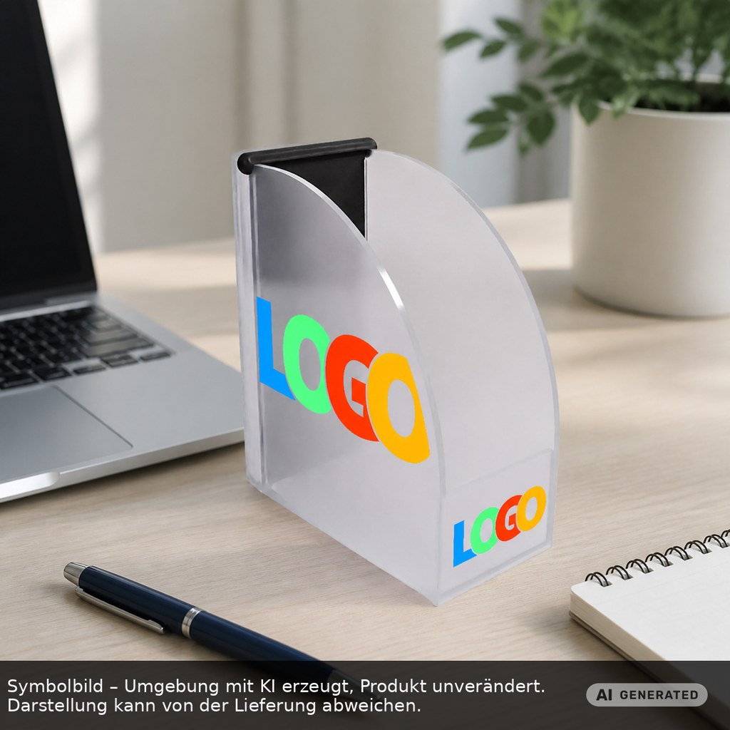 Zettelbox mit Köcher "Design" als Werbeartikel mit Logo bedrucken
