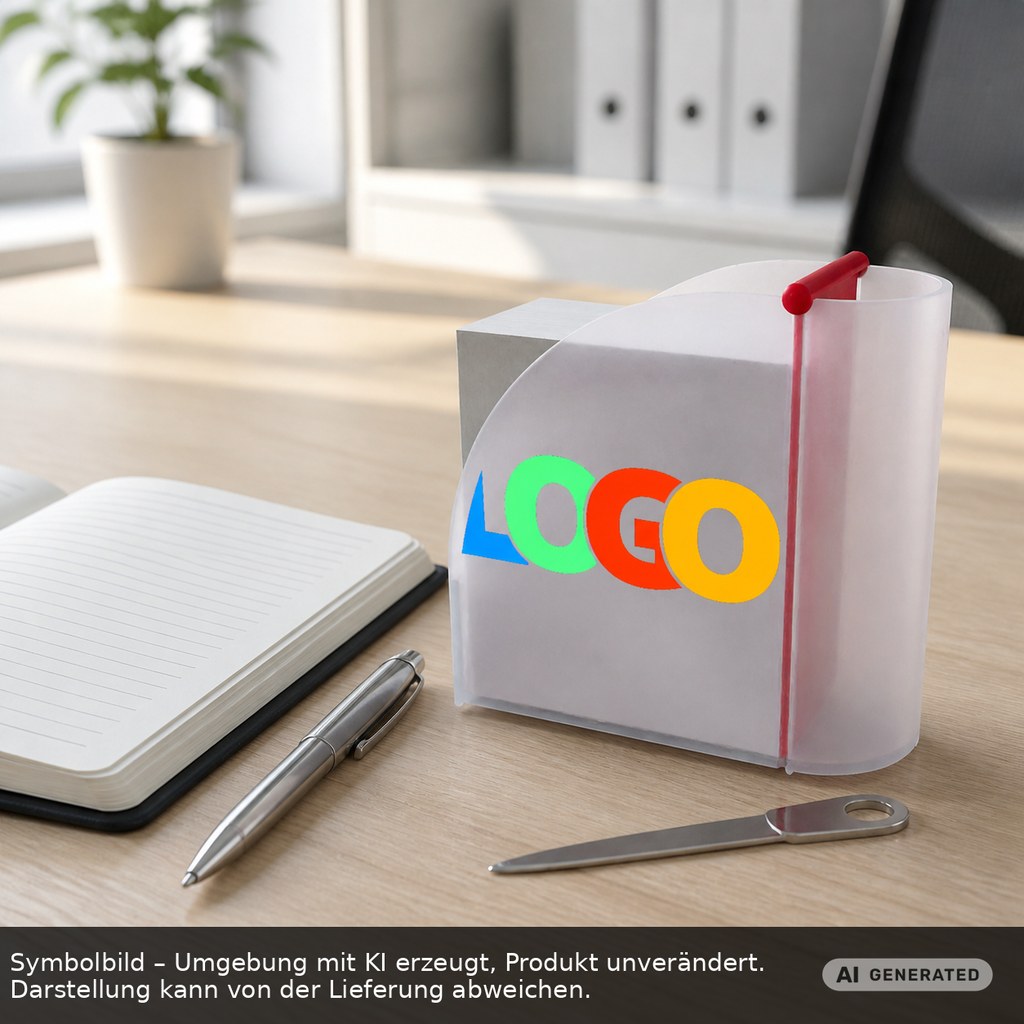 Zettelbox mit Köcher "Design" als Werbeartikel mit Logo bedrucken