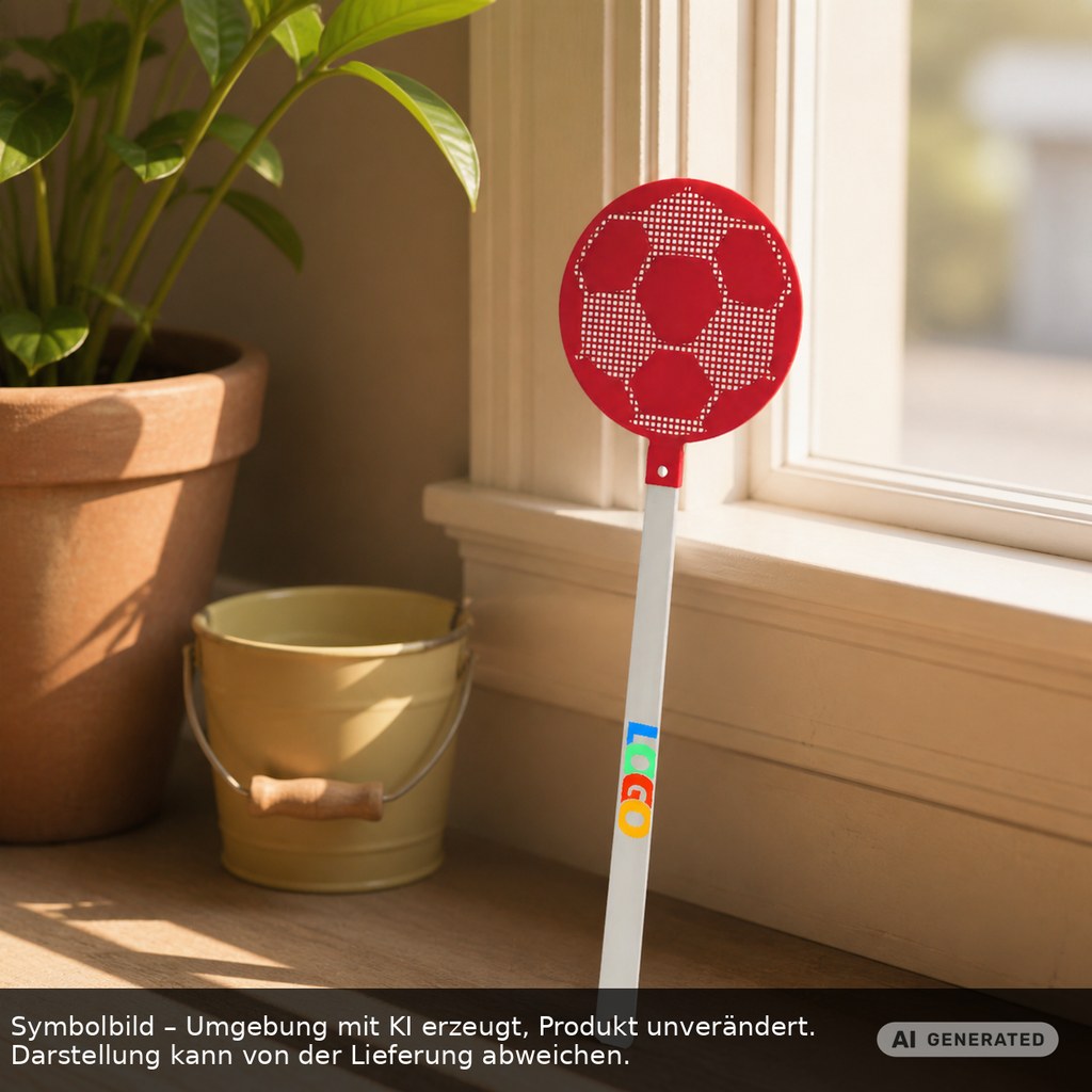 Fliegenklatsche "Fußball" als Werbeartikel mit Logo bedrucken