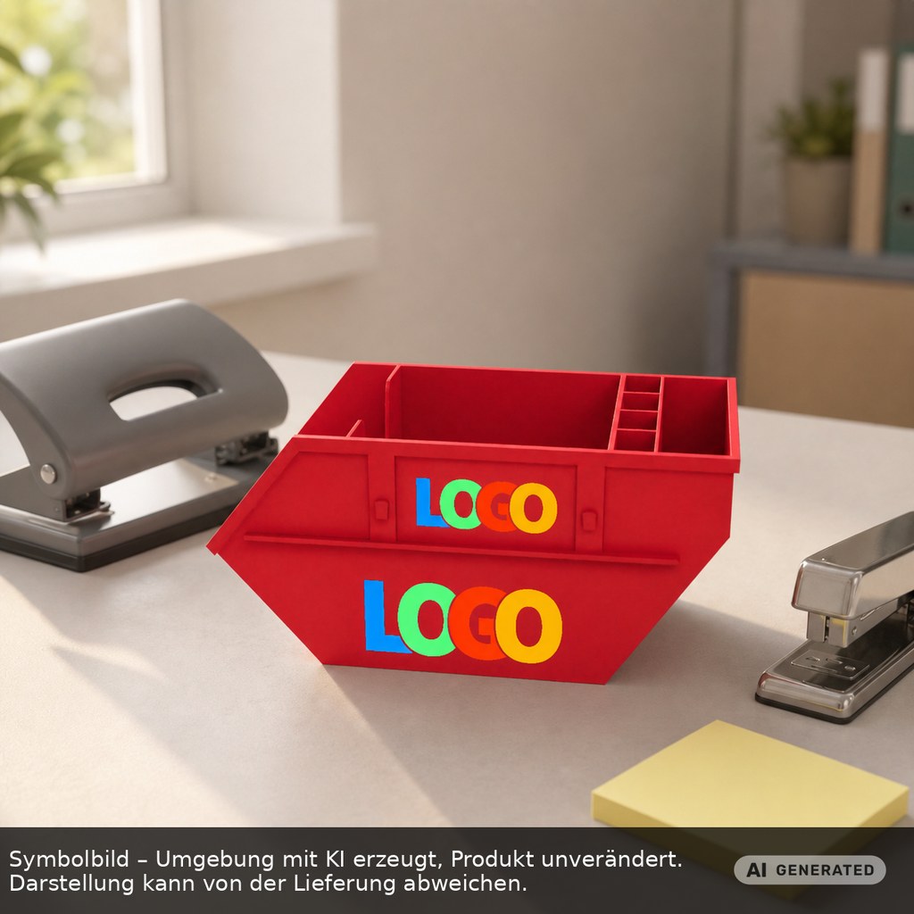 Zettelbox mit Köcher "Container" als Werbeartikel mit Logo bedrucken