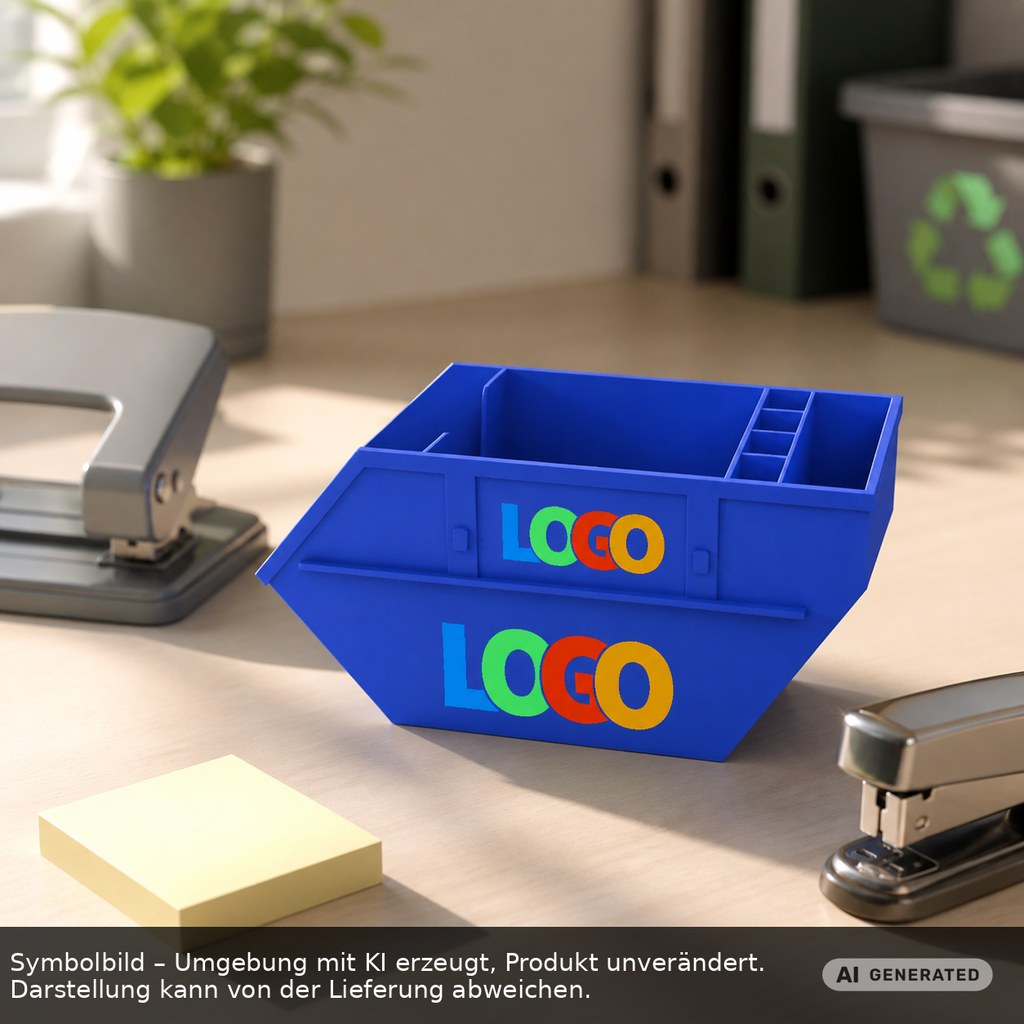 Zettelbox mit Köcher "Container" als Werbeartikel mit Logo bedrucken