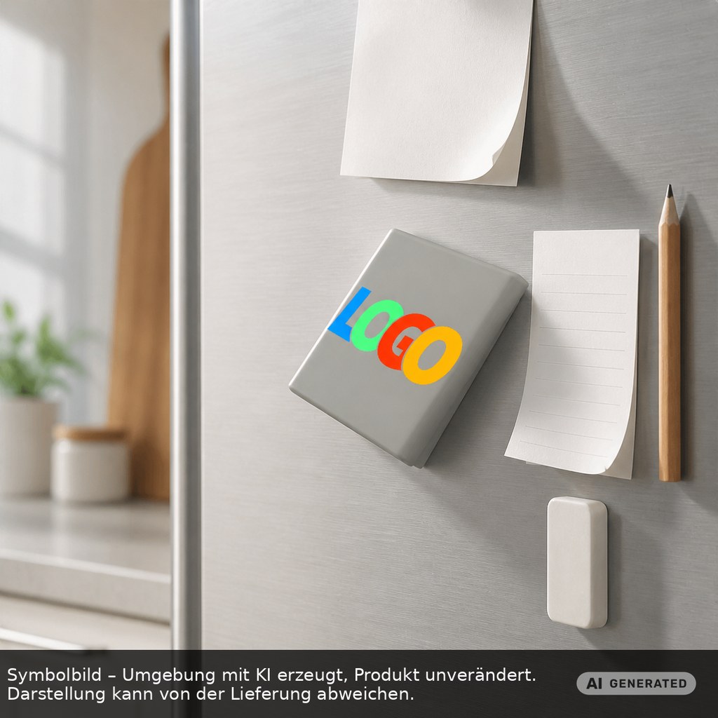 Magnet, quadratisch als Werbeartikel mit Logo bedrucken