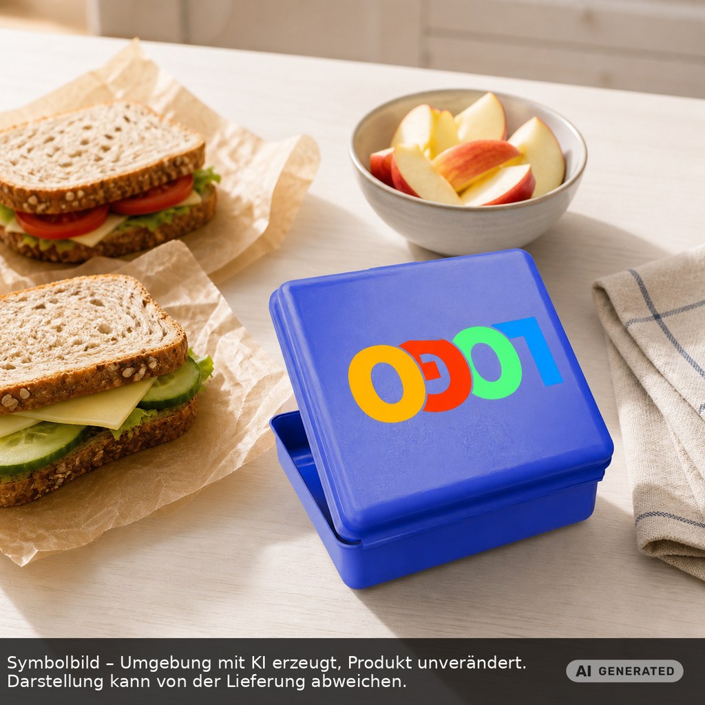 Brotdose, groß als Werbeartikel mit Logo bedrucken