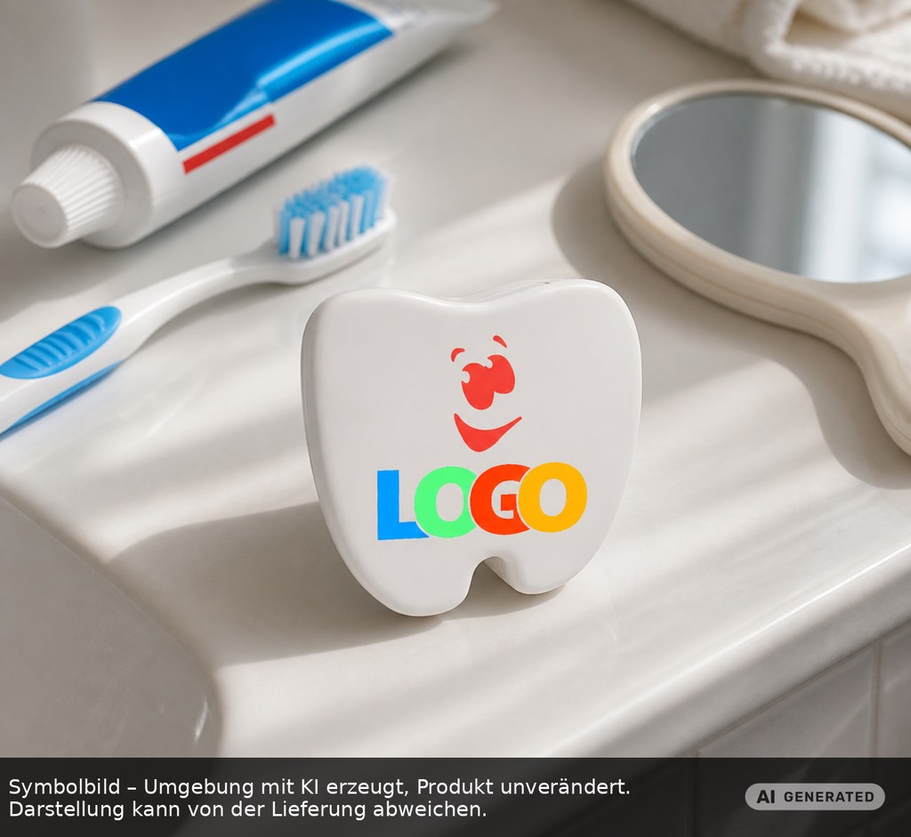 Zahnschienendose "Gesicht" als Werbeartikel mit Logo bedrucken