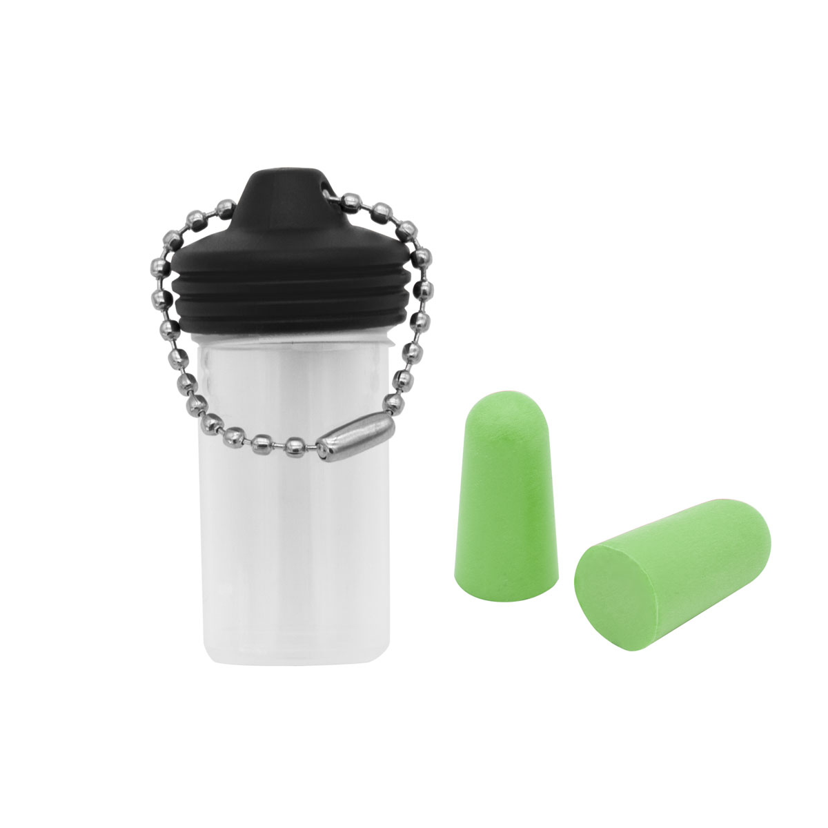EasyPlug in transparent round box printed as promotional items with logo